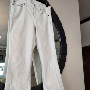 White Annie Sweet N Low-R Lucky Brand 2/26 Womens Jeans Boot Cut Embroidered